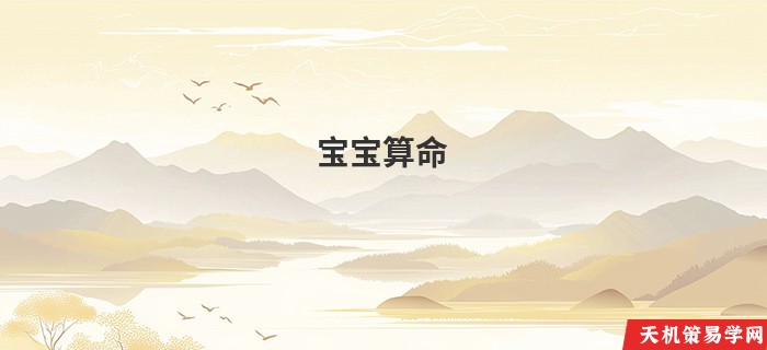 宝宝算命 生辰八字