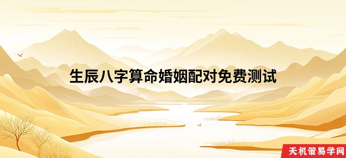 生辰八字算命婚姻配对免费测试