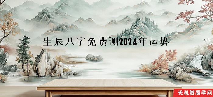 生辰八字免费测2024年运势