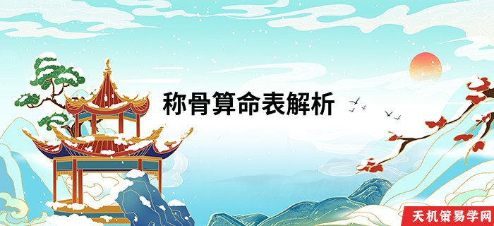 称骨算命表解析