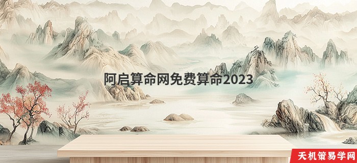 阿启算命网免费算命2023