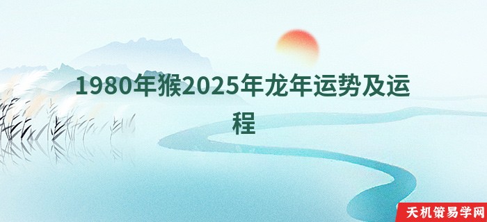 1980年猴2025年龙年运势及运程