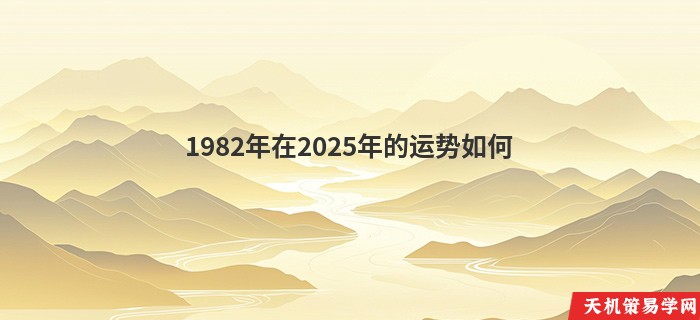 1982年在2025年的运势如何