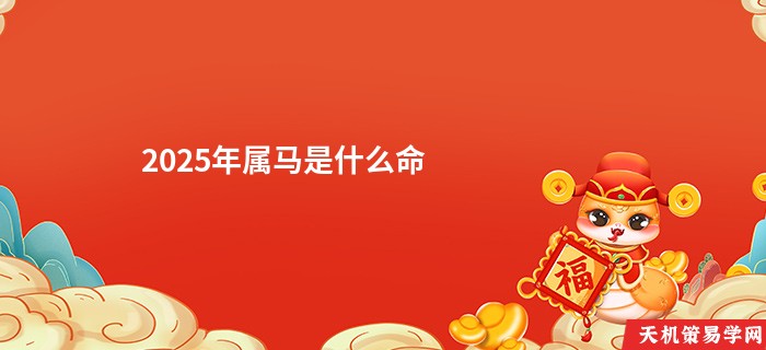 2025年属马是什么命