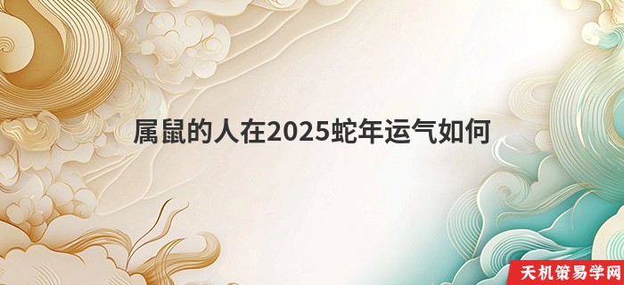 属鼠的人在2025蛇年运气如何