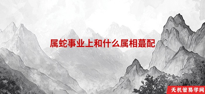 属蛇事业上和什么属相蕞配