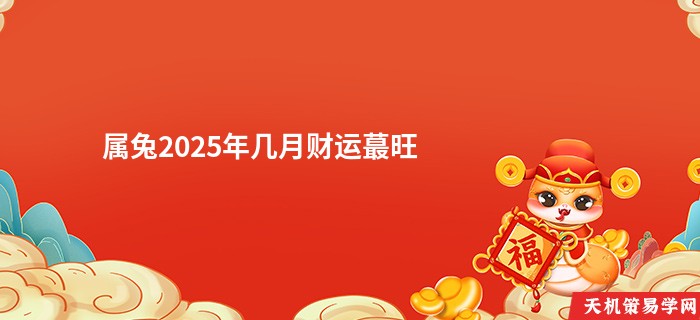 属兔2025年几月财运蕞旺